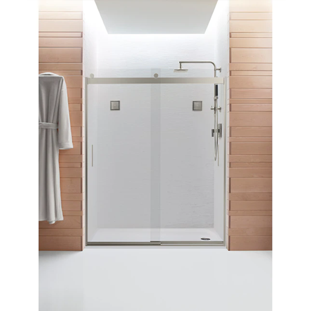 Kohler Levity 74" High x 59-5/8" Wide Bypass Frameless Shower Door with Clear Glass Model:K-706015-L-SH