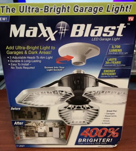 Maxx Blast LED Light Screws into Light Socket 3700 Lumens 400% Brighter