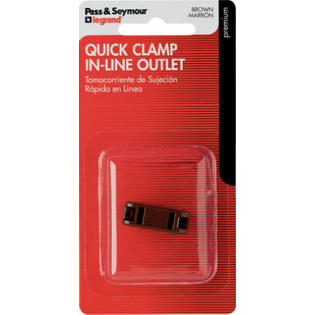 Pass &amp; Seymour 2609BPCC10 10A 125V Quick Attach In-Line Outlet Brown