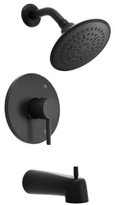 PROFLO® Orrs Single Handle Single Function Bathtub & Shower Faucet in Matte Black Trim Only