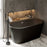 Swiss Madison Claire 60" Freestanding Bathtub in Matte Black | SM-FB590MB