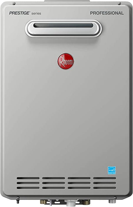 Rheem Prestige High Efficiency 9.5GPM Outdoor Natural Gas Tankless Water Heater 157,000 BTU