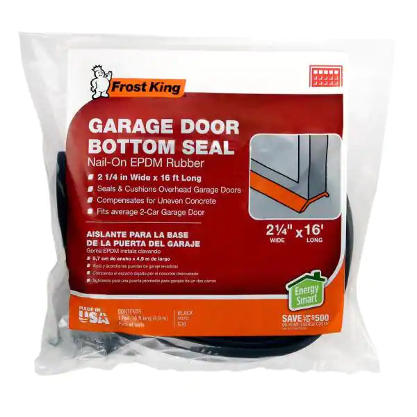 16 ft. Garage Door Bottom Seal Kit - 2 1/4 in