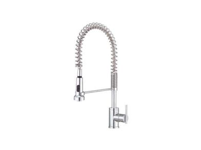 Sir Faucet  Brushed Nickel Single Handle High-arc Kitchen Faucet with Sprayer Function