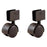 1-5/8 in. Black Plastic and Steel Twin Wheel Swivel U-Bracket Caster with 40 lb. Load Rating (2-Pack)