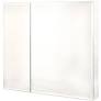 Pegasus 30 In. X 30 In. Frameless Recessed Or Surface-Mount Bi-View Bathroom Medicine Cabinet With Beveled Mirror