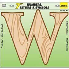Wood 7" Poly Letter W