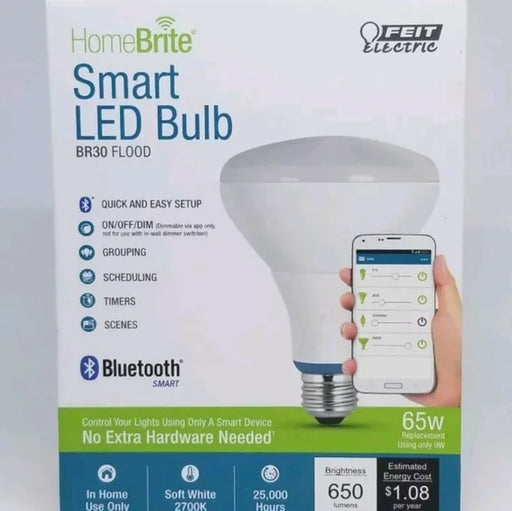 HOMEBRITE SMART LED BULB BLUETOOTH REPLACEMENT BR30 INDOOR FLOOD NEW