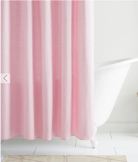 Pink Cotton Shower Curtain 48" x 84" - Signature Hardware