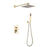 CONCEALED SHOWER SYSTEM WITH 10" SQUARE RAINFALL SHOWER HEAD (BRUSHED GOLD)