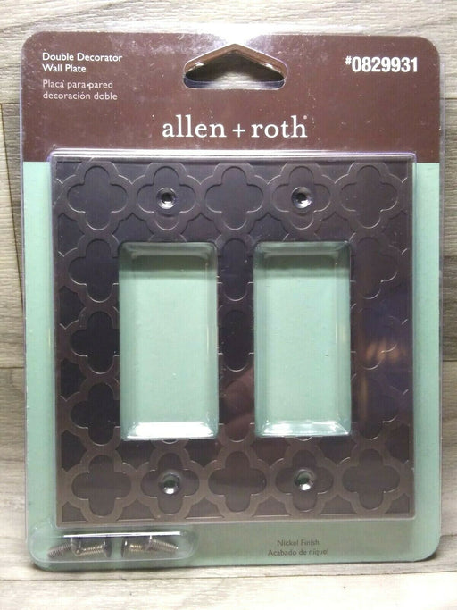 Allen+Roth Double Decorator Wall Plate Nickel Finish #0829931