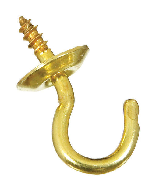 National Hardware 7/8" Cup Hooks in Solid Brass