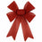 Christmas House Decorative Faux Burlap Bow, 14.5 in. Red