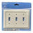 Brainerd  Wood Architectural 3-Gang Light Almond Toggle Standard Wall Plate