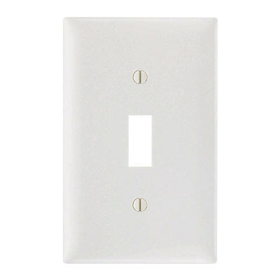 PASS & SEYMOUR 1 Gang Light Almond Plastic Toggle Switch Wall Plate Unbreakable