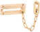 Slide-co Chain Door Fastener with Steel Chain, Brass Plated