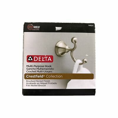 Delta Crestfield Double Towel Hook in Brushed Nickel