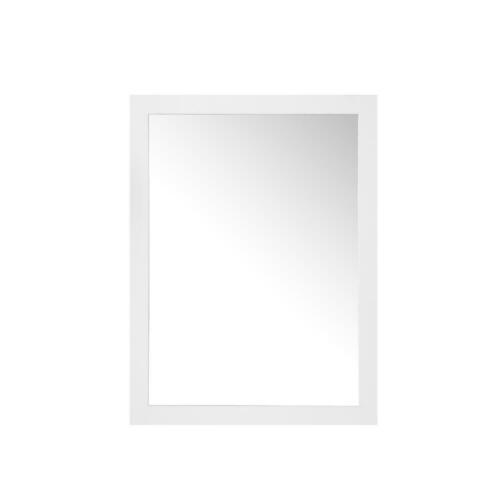 H Framed Rectangular Bathroom Vanity Mirror in White