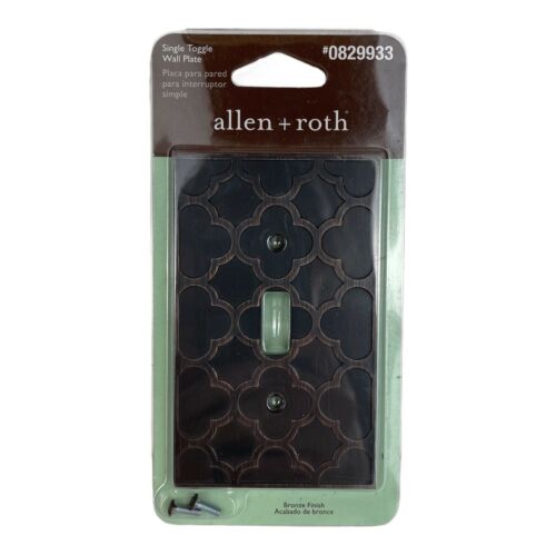 Allen + Roth  1-Gang Standard Toggle Wall Plate, Bronze