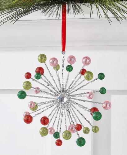 Holiday Lane Confetti Geometric Christmas Multicolored Snowflake Ornament