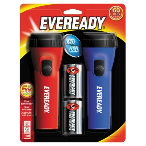 Eveready EVEL152S LED Flashlight, 2/Pk