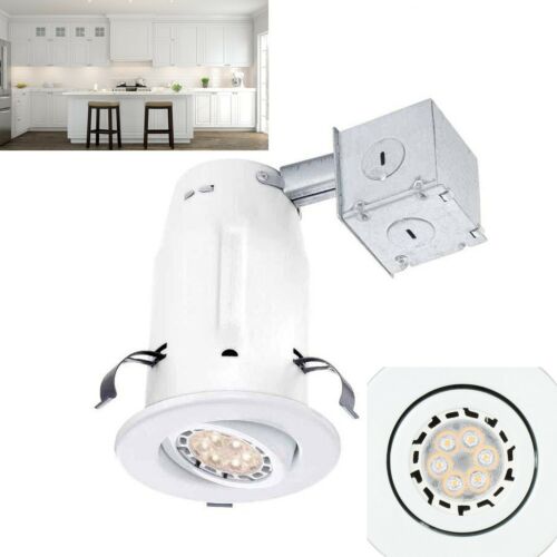 Commercial Electric 3 in Light White Recessed Non-IC Gimbal LED-Lighting Kit