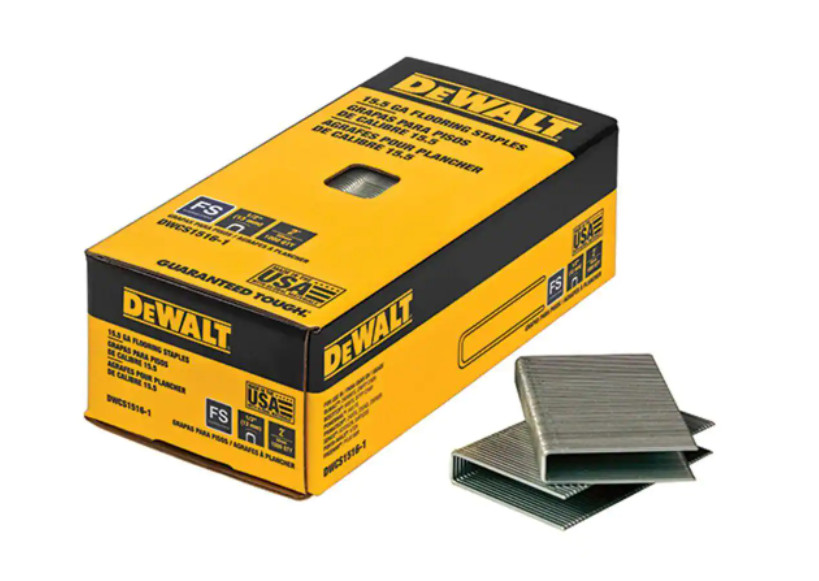 Dewalt 2 in. Leg x 1/2 in. Crown 15-1/2-Gauge Coated Steel Hardwood Flooring Staple (7,728 per Box)