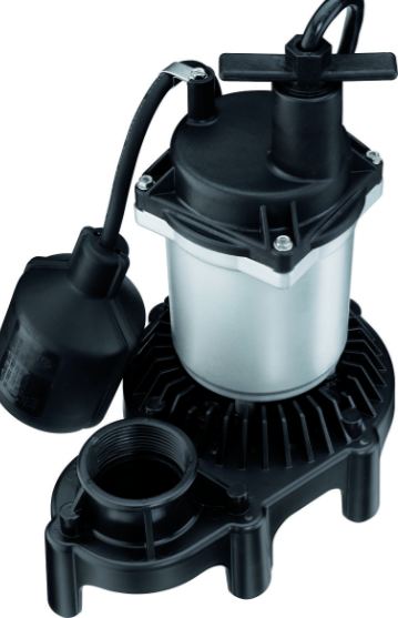 Flotec FPZS33T - 1/3 HP Thermoplastic Base & Zinc Housing Sump Pump w/ Tether Float Switch