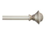 Style Selections 28-in to 48-in Pewter Metal Single Curtain Rod