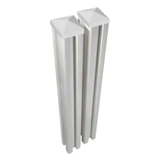 WamBam Fence 6 ft. x 4.5 in. x 4.5 in. Premium Vinyl Fence Posts with Caps (2-Pack)