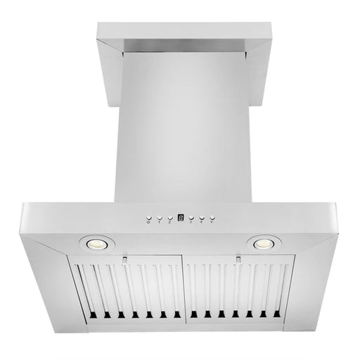 ZLINE Convertible Vent Wall Mount Range Hood in Stainless Steel with Crown Molding (KECRN)